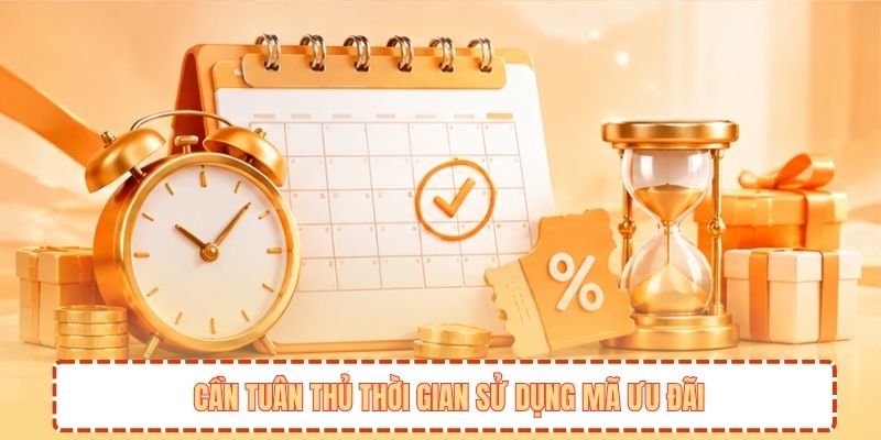 Cần tuân thủ thời gian sử dụng mã ưu đãi